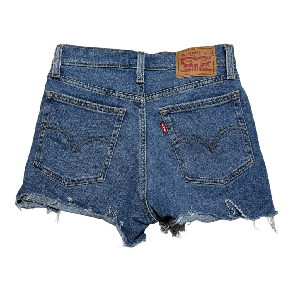 Levi's High Rise Cotton Blend Cut‎ Off Denim Jean Shorts Women's 25